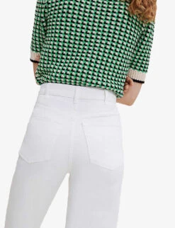 Maje Pavot Relaxed-fit Wide High-rise Stretch-denim Jeans -Sweaty Bety Clothing Shop R03879065 BLANC ALT04