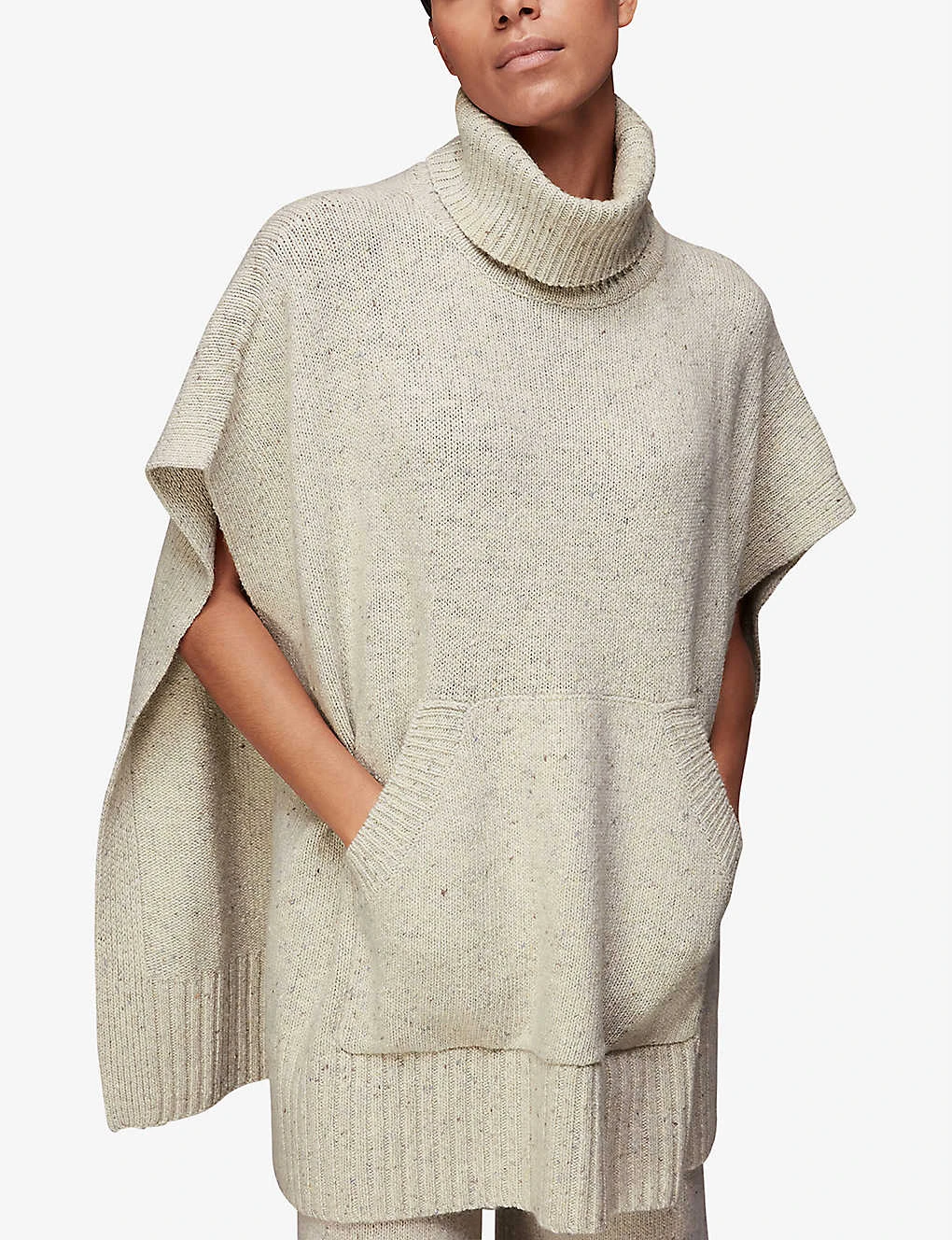 Whistles Speckled Roll-neck Wool-blend Cape 5 Whistles Speckled Roll-neck Wool-blend Cape - Image 3