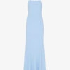 Whistles Emily Square-neck Strappy Stretch-crepe Maxi Dress -Sweaty Bety Clothing Shop R03896118 PALEBLUE M