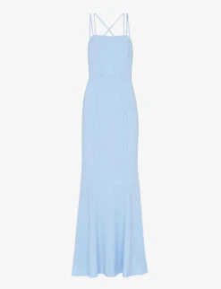 Whistles Emily Square-neck Strappy Stretch-crepe Maxi Dress