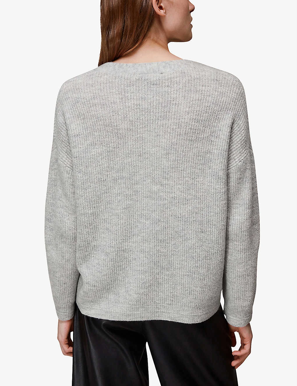 Whistles Ribbed V-neck Knit Cardigan 6 Whistles Ribbed V-neck Knit Cardigan - Image 4