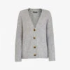 Whistles Ribbed V-neck Knit Cardigan