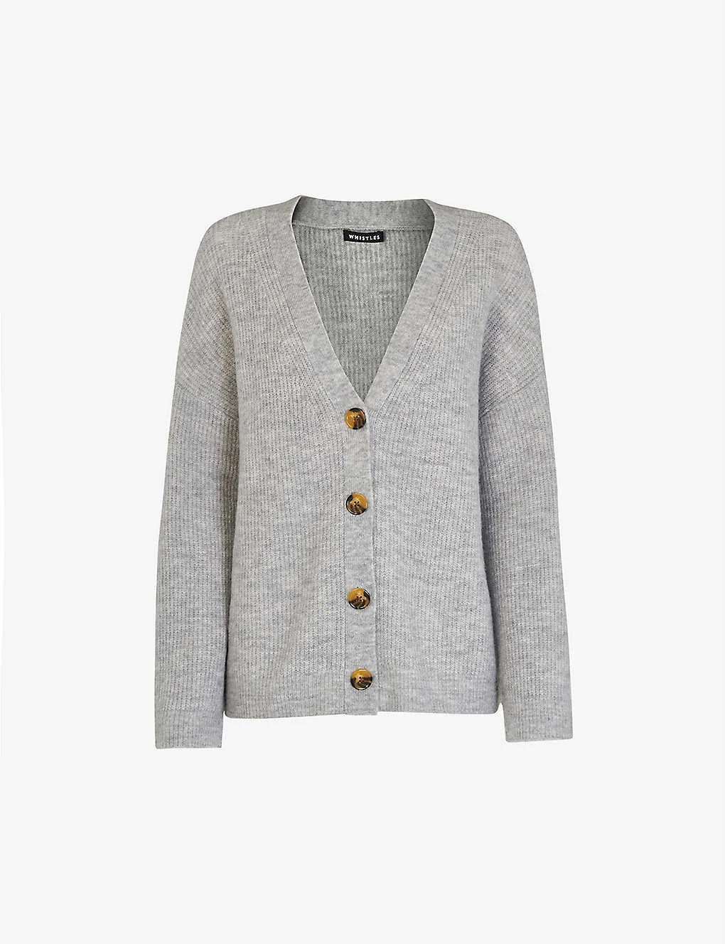 Whistles Ribbed V-neck Knit Cardigan 3 Whistles Ribbed V-neck Knit Cardigan