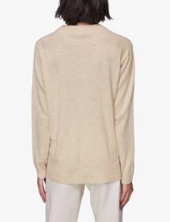 Whistles Crewneck Knitted Cashmere Jumper 11 Whistles Crewneck Knitted Cashmere Jumper -Sweaty Bety Clothing Shop R03899987 CREAM ALT03