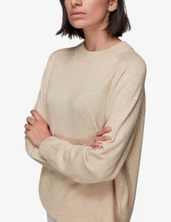 Whistles Crewneck Knitted Cashmere Jumper 13 Whistles Crewneck Knitted Cashmere Jumper -Sweaty Bety Clothing Shop R03899987 CREAM ALT05