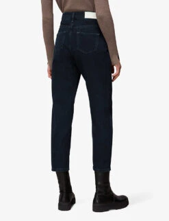Whistles Hollie Straight-leg High-rise Organic-cotton Jeans -Sweaty Bety Clothing Shop R03899989 NAVY ALT02