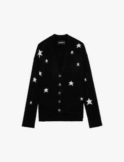 Zadig & Voltaire Mirka Star-pattern Cashmere Cardigan
