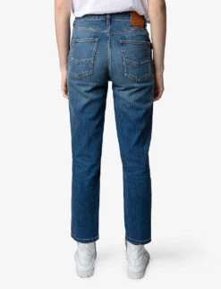 Zadig & Voltaire Mamma Straight-leg Mid-rise Stretch-denim Jeans -Sweaty Bety Clothing Shop R03910623 MEDIUMBLUE ALT03