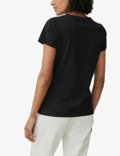 Everyday Regular-fit Stretch Organic-cotton T-shirt -Sweaty Bety Clothing Shop R03924149 BLACK ALT02