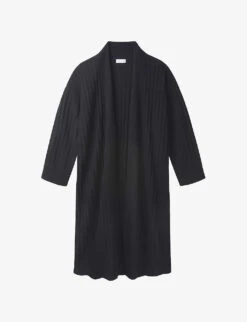 Longline Ribbed Wool And Cashmere-blend Cardigan