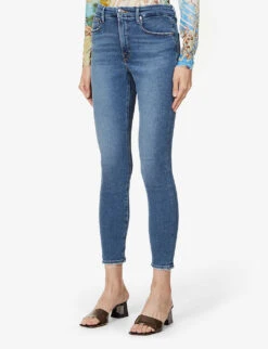 GOOD AMERICAN Good Legs Cropped Slim-leg Mid-rise Stretch-denim Jeans -Sweaty Bety Clothing Shop R03939749 INDIGO149 ALT02