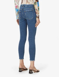 GOOD AMERICAN Good Legs Cropped Slim-leg Mid-rise Stretch-denim Jeans -Sweaty Bety Clothing Shop R03939749 INDIGO149 ALT03