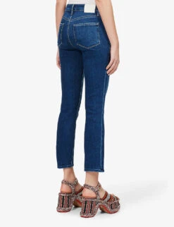 Paige Cindy Straight-leg High-rise Stretch-denim Jeans -Sweaty Bety Clothing Shop R03941948 SOLEIL ALT03