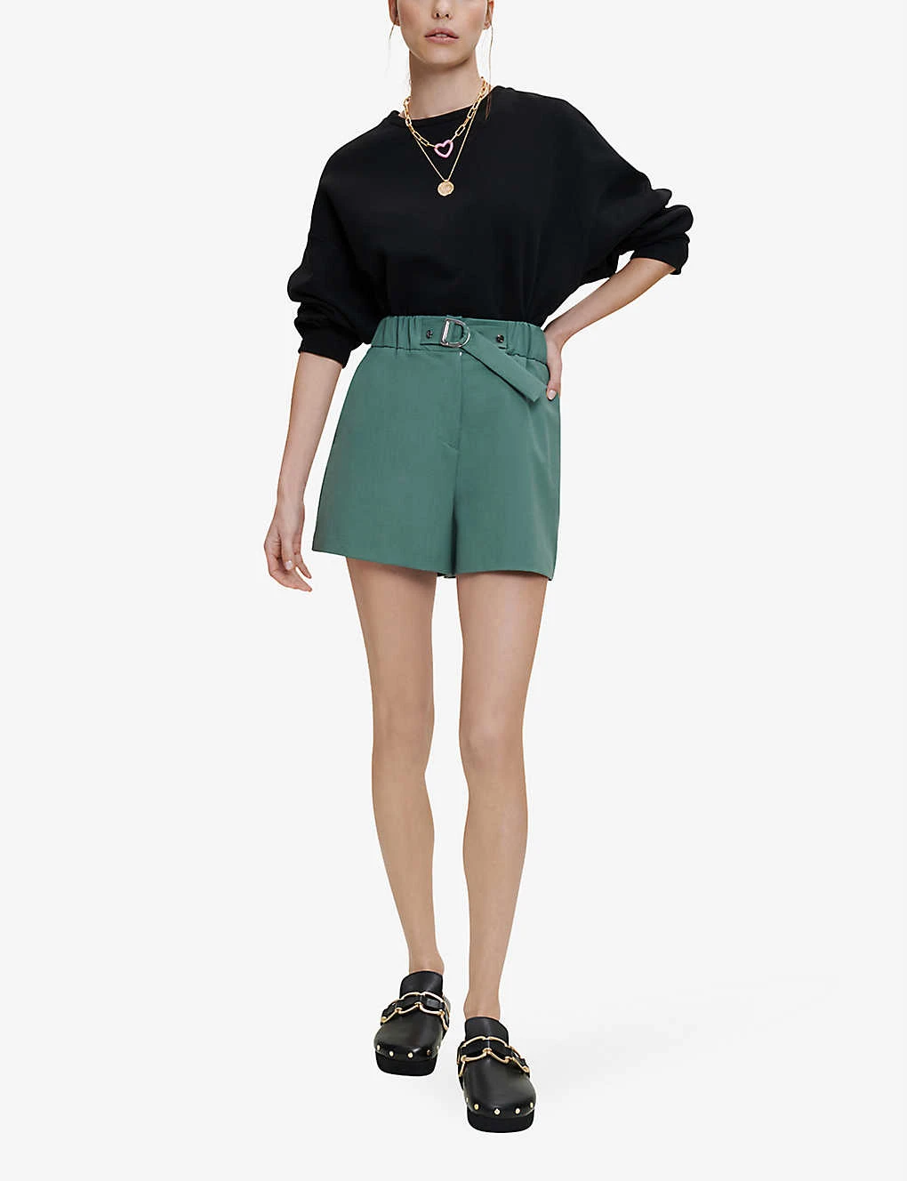 Maje Ivillette High-rise Tailored Stretch-woven Shorts 4 Maje Ivillette High-rise Tailored Stretch-woven Shorts - Image 2