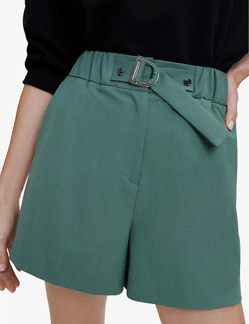 Maje Ivillette High-rise Tailored Stretch-woven Shorts 7 Maje Ivillette High-rise Tailored Stretch-woven Shorts - Image 5