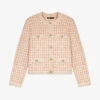 Maje Malo Checked Knitted Cardigan -Sweaty Bety Clothing Shop R03947798 ROSES M