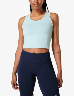 Sweaty Betty Athlete Sleeveless Stretch-woven Top -Sweaty Bety Clothing Shop R03949020 TIDEBLUE ALT02