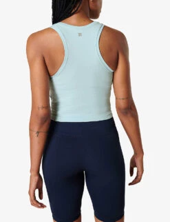 Sweaty Betty Athlete Sleeveless Stretch-woven Top -Sweaty Bety Clothing Shop R03949020 TIDEBLUE ALT03