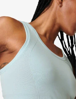 Sweaty Betty Athlete Sleeveless Stretch-woven Top -Sweaty Bety Clothing Shop R03949020 TIDEBLUE ALT04