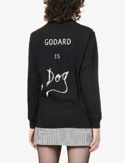 Ginsberg Is God Brand-print Organic-cotton T-shirt -Sweaty Bety Clothing Shop R03949394 BLACK ALT03