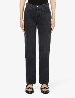 AGOLDE Lana Faded Straight-leg Mid-rise Organic Denim Jeans -Sweaty Bety Clothing Shop R03949572 CONDUCT ALT02