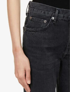 AGOLDE Lana Faded Straight-leg Mid-rise Organic Denim Jeans -Sweaty Bety Clothing Shop R03949572 CONDUCT ALT04