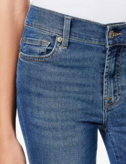 7 For All Mankind Roxanne Slim-fit Mid-rise Stretch-denim Jeans -Sweaty Bety Clothing Shop R03955413 DUCHESS ALT04