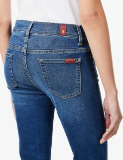 7 For All Mankind Roxanne Slim-fit Mid-rise Stretch-denim Jeans -Sweaty Bety Clothing Shop R03955413 DUCHESS ALT05