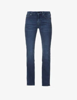 7 For All Mankind Kimmie Slim-leg High-rise Stretch-denim Jeans
