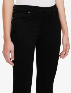7 For All Mankind Blair Bootcut-leg Mid-rise Stretch-denim Jeans -Sweaty Bety Clothing Shop R03955419 BLACK ALT04