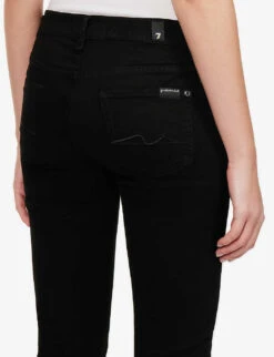 7 For All Mankind Blair Bootcut-leg Mid-rise Stretch-denim Jeans -Sweaty Bety Clothing Shop R03955419 BLACK ALT05