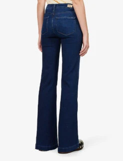 Paige Genevieve Flared-leg High-rise Stretch-denim Jeans -Sweaty Bety Clothing Shop R03958049 MODEL ALT03
