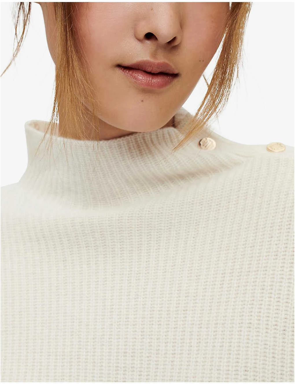 Maje Mandarine Funnel-neck Ribbed Cashmere Jumper 7 Maje Mandarine Funnel-neck Ribbed Cashmere Jumper - Image 5