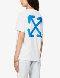 Carlos Logo-print Cotton-jersey T-shirt -Sweaty Bety Clothing Shop R03958780 WHITEBLUE ALT03