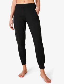 Sweaty Betty Gary Relaxed-fit Straight Leg Mid-rise Stretch-woven Yoga Trousers L29 -Sweaty Bety Clothing Shop R03958961 BLACK ALT02