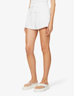 Rocco Towel-texture Woven Shorts -Sweaty Bety Clothing Shop R03968287 VANILLA ALT02