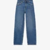 THE KOOPLES Faded Cropped High-rise Wide Jeans