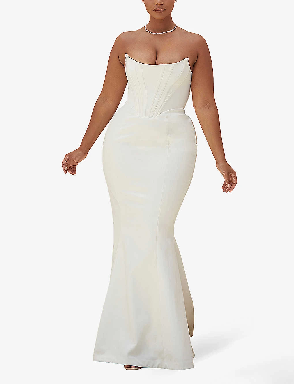 Ines Flared Satin Wedding Dress 4 Ines Flared Satin Wedding Dress - Image 2