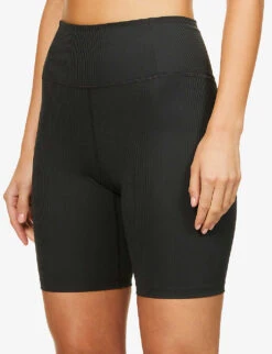 Girlfriend Collective High-rise Stretch-woven Cycling Shorts -Sweaty Bety Clothing Shop R03984159 BLACK ALT02