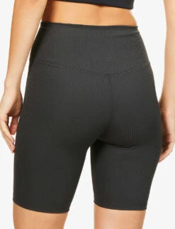 Girlfriend Collective High-rise Stretch-woven Cycling Shorts -Sweaty Bety Clothing Shop R03984159 BLACK ALT03