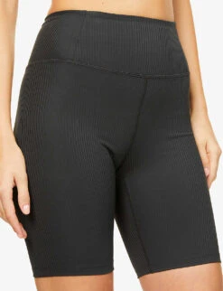 Girlfriend Collective High-rise Stretch-woven Cycling Shorts -Sweaty Bety Clothing Shop R03984159 BLACK ALT04