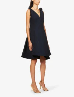 Bottega Veneta Sleeveless A-line Cotton Midi Dress -Sweaty Bety Clothing Shop R03990549 ABYSS ALT02