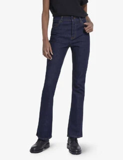 THE KOOPLES Bootcut High-rise Stretch-denim Jeans 9 THE KOOPLES Bootcut High-rise Stretch-denim Jeans -Sweaty Bety Clothing Shop R03993442 BLU05 ALT02