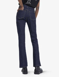 THE KOOPLES Bootcut High-rise Stretch-denim Jeans 11 THE KOOPLES Bootcut High-rise Stretch-denim Jeans -Sweaty Bety Clothing Shop R03993442 BLU05 ALT04