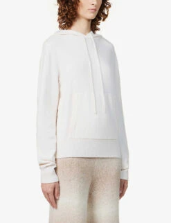 Joseph Front-pocket Knitted Wool-blend Hoody -Sweaty Bety Clothing Shop R03996067 IVORY ALT02
