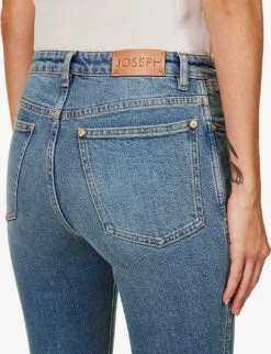 Joseph Duke Flared Cropped Stretch-cotton Jeans -Sweaty Bety Clothing Shop R03996182 INDIGOWASH ALT05