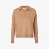 Contrast-collar Relaxed-fit Cotton And Cashmere-blend Jumper