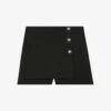Maje Imaboo High-rise Logo-buttons Stretch-woven Skort -Sweaty Bety Clothing Shop R03999940 NOIRGRIS M
