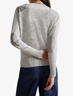 Ted Baker Colbiey Contrast-shoulders Knitted Jumper 9 Ted Baker Colbiey Contrast-shoulders Knitted Jumper -Sweaty Bety Clothing Shop R04000395 GREYMARL ALT03
