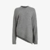 AllSaints Lock Crew-neck Relaxed-fit Stretch-wool Jumper -Sweaty Bety Clothing Shop R04002970 GREYMARL M